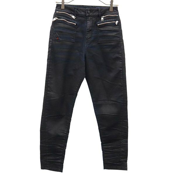 unused DIESEL Tapered denim pants w23 Navy jeans Women Used