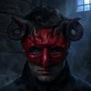 Hard Foam Cosplay Gear Gothic Goat Head Masque with Horns, Adult Demon Skull Horned Face Cushion Masque, Scary Animal Costume for Halloween
