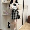 Wszechstronna spódniczka mini w czarno-białą kratę JJK Influencer na przybory szkolne - Dostępna, Blackboard News Cos