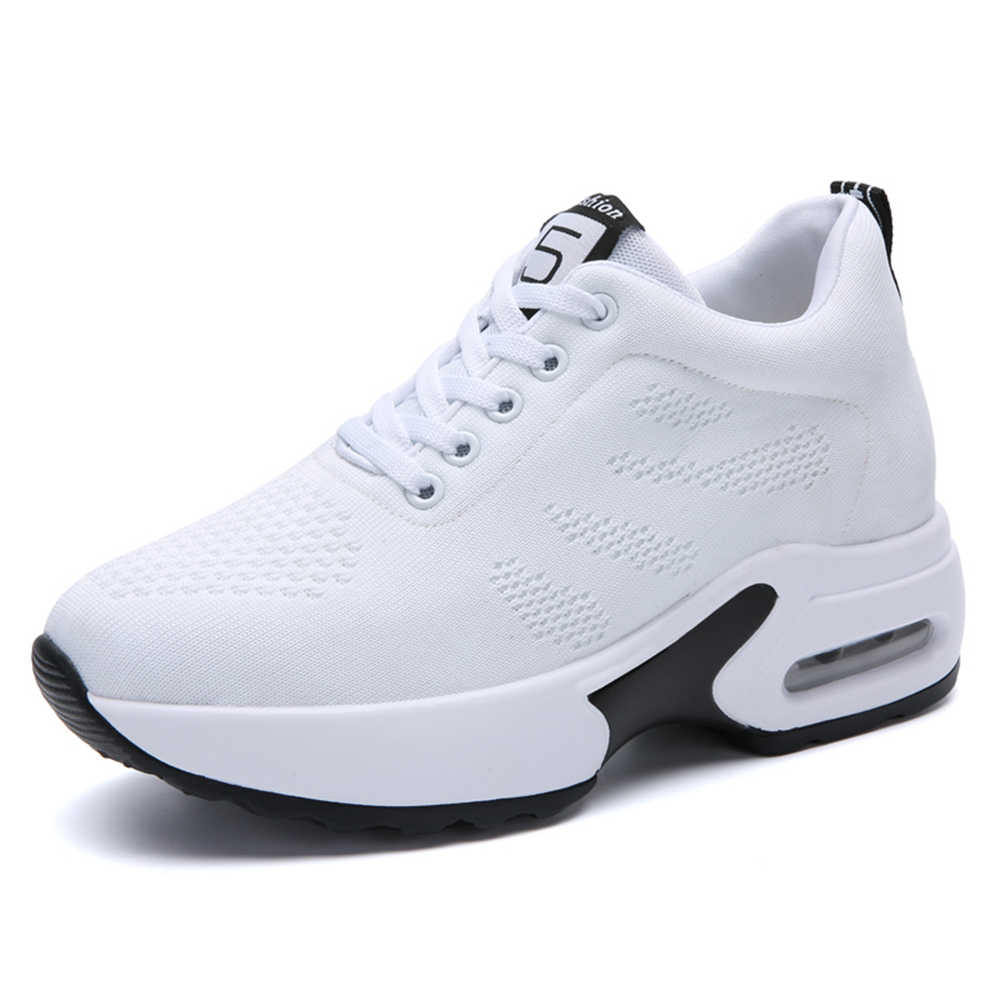 Fashion Thick Bottom Height Up Summer Sneakers Women Flats Lady Tennis Shoes Women Stylish Sport Baskettes Clearance Snaeaker