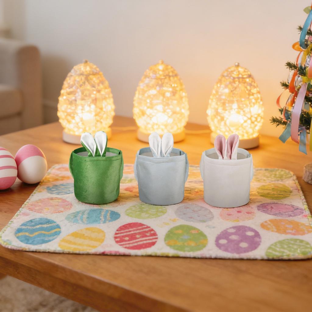 Easter Ears Bucket Easter Bunny Tote Bag Party Gift Storage Bag