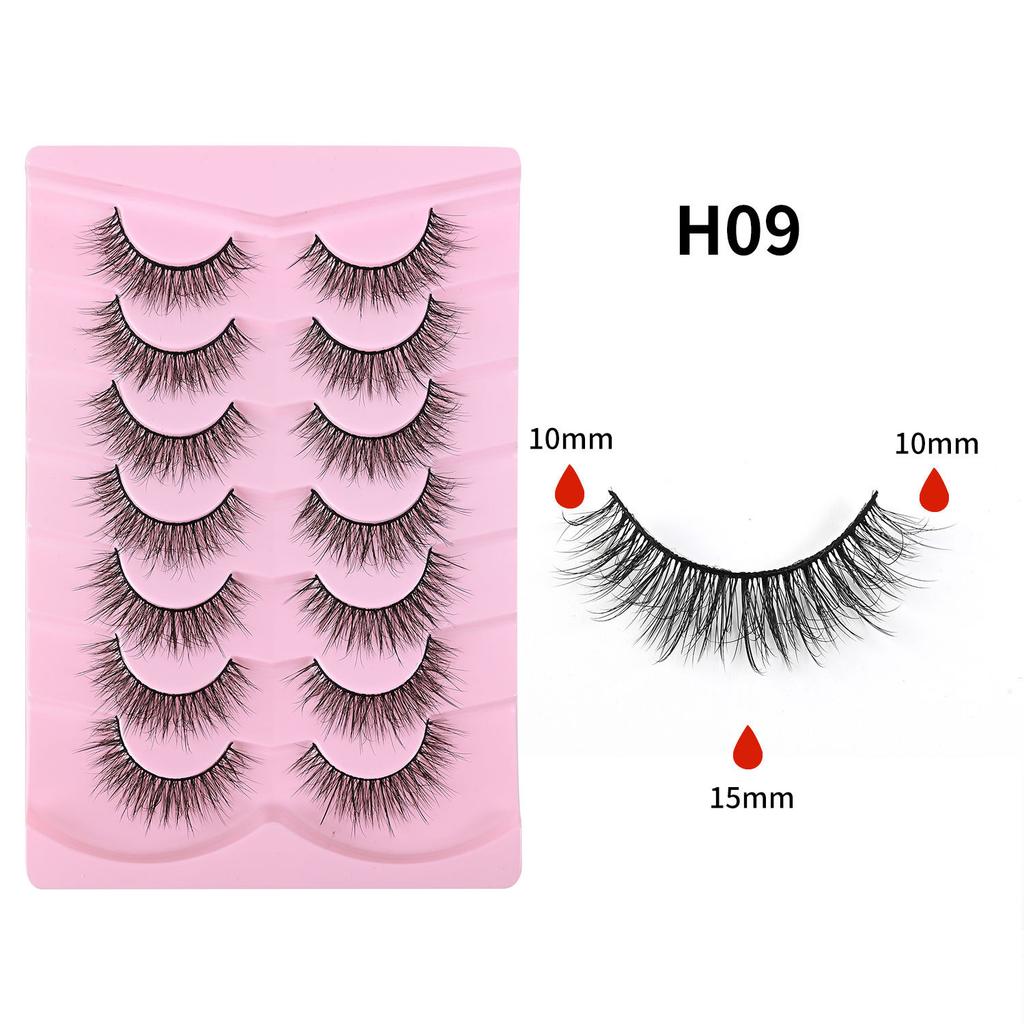 Seven Pairs of 5D Thick False Eyelashes, Natural Messy Eyelashes, Light and Unburdened, Self-grafted False Eyelashes