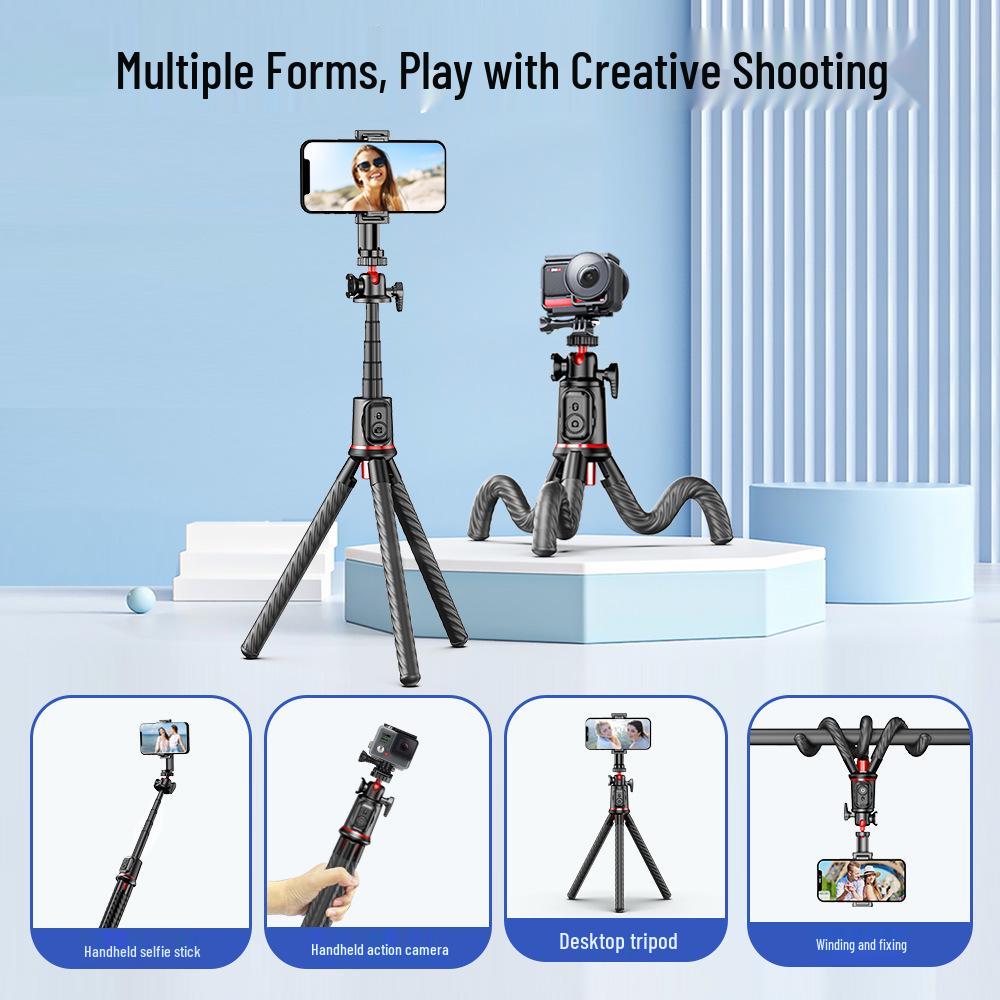 Octopus Selfie Stick Tripod & Phone Holder for Live Streaming and Outdoor Shooting
