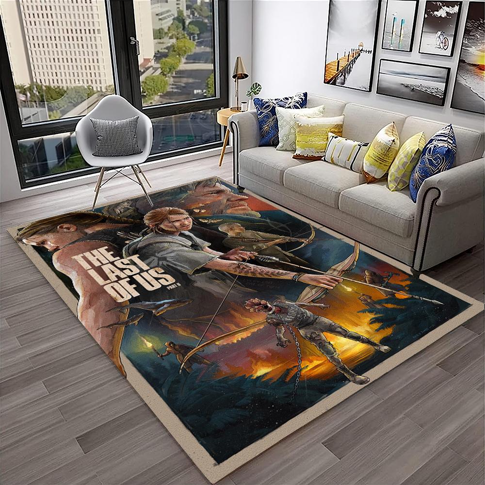 Pedro The Last of Us Horror TV Spiel Teppich Teppich für Zuhause Wohnzimmer Schlafzimmer Sofa Fußmatte Dekor, Kinderteppich Rutschfeste Bodenmatte