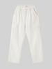 IKALOOK Linen Washed Cargo Wide Pants Cpt135