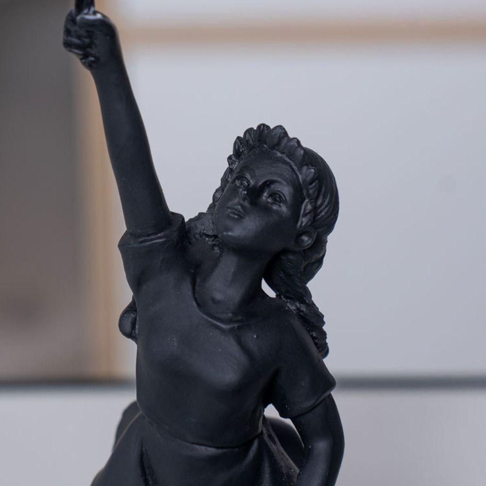 Resin Crafts Banksy Sculpture No Odor Flying Balloon Girl Figurine Art Sculpture   Home Accessories