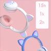 Bluetooth Headphones glowing cute LED Cat Ear Paw Girls Gift Kids Headset Wireless HIFI Stereo Bass 3.5mm Plug With Mic