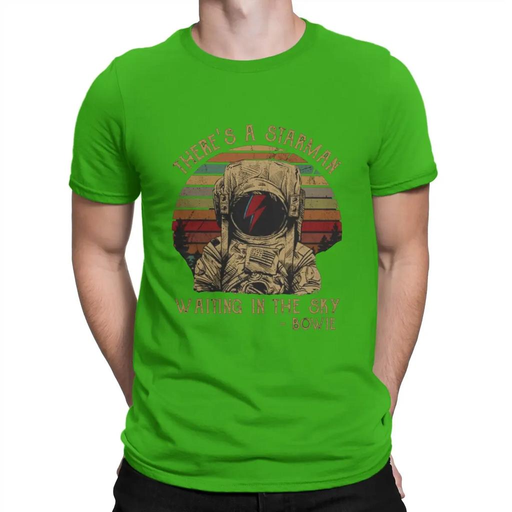 Humor Theres A Atarman T-Shirts Men Crewneck 100% Cotton T Shirt Cool Cool B-Bowie Short Sleeve Tees Printing Tops