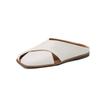 Fashion Women's New Spring/Summer Square Headed Cross Comfortable Low Heel Large Headed Muller Slippers