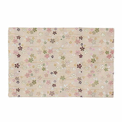 Naamukuma-chan Workshop Sakura Pattern Buddhist Altar Table Cover, High-Grade Kyoto-Style Brocade Mat, Flame-Retardant, Size 25cm x 38.5cm (No. 16, 00