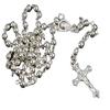 @ Isa Masih Praying Religious Cross Locket Pendant Necklace Silver Beads