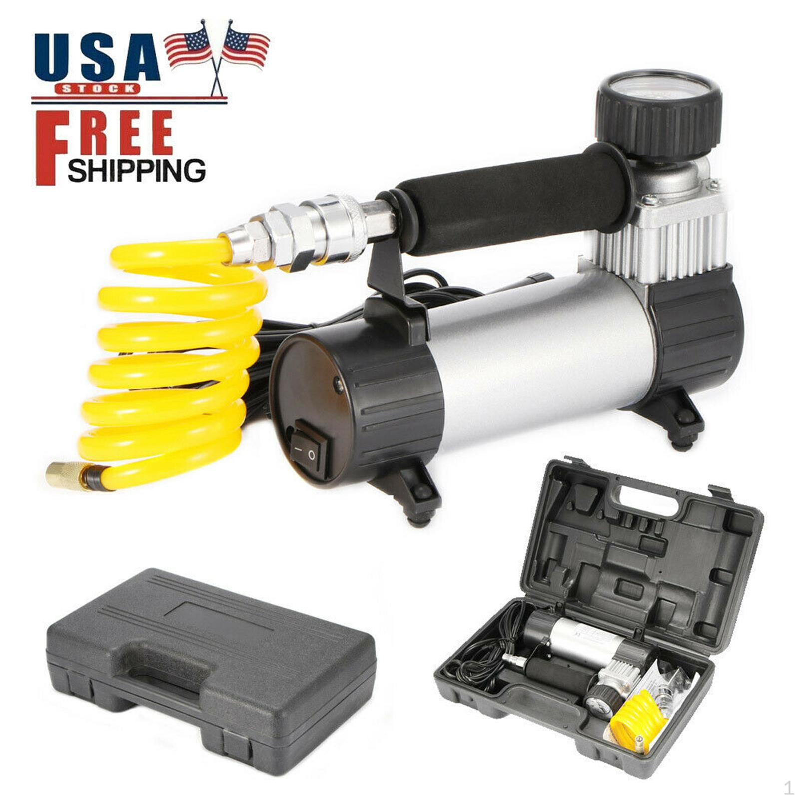 

Portable Air Compressor Pump Heavy Duty Tire Inflator for Car Truck SUV Tires,12V 35L/ 100PSI