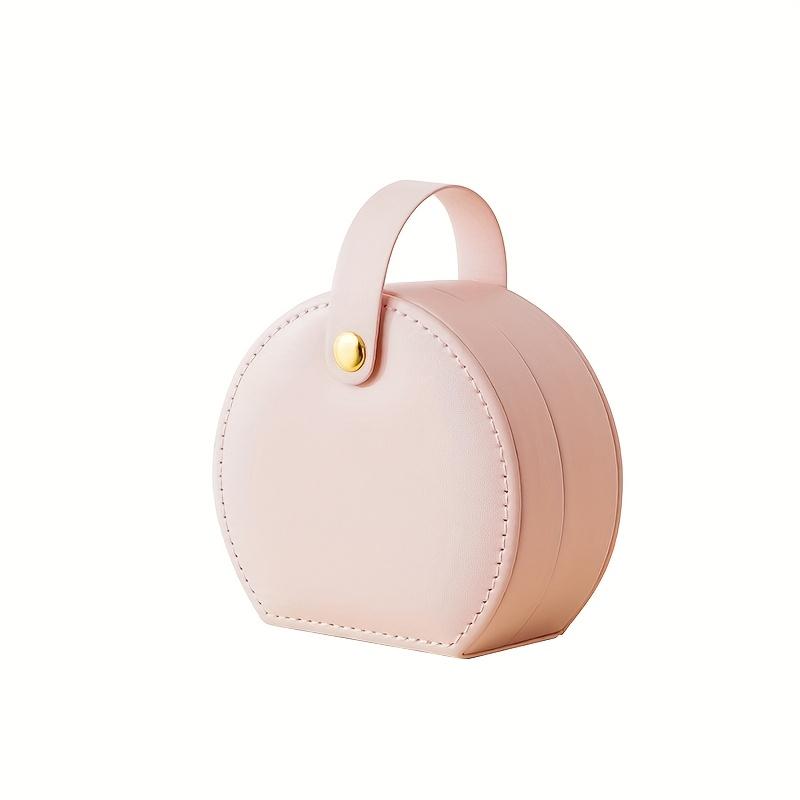 Semicircle Portable Jewelry Box Travel Jewelry Case Storage Organizer for Earrings Rings Necklaces Bracelets Mini Jewelry Holder