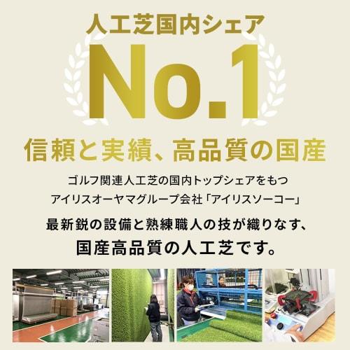 IRIS OHYAMA Domestic Artificial Grass 1m x 10m Grass Length 3cm Mildew Resistant Comes with 16 U-shaped pins Balcony Garden Soft texture and real touc