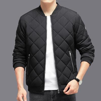Große Winter-Baumwolljacke, lässige Herren-Baseballjacke aus dickem Samt, Baumwolljacke mit Stehkragen für Herren