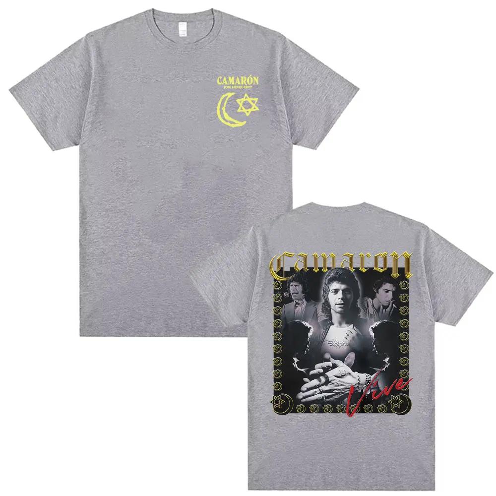 Camiseta Merch Gira de Álbumes Rock Camaron De La Isla 2026 Verano Ropa Unisex Harajuku Retro Gótico Camiseta Oversize de Alta Calidad