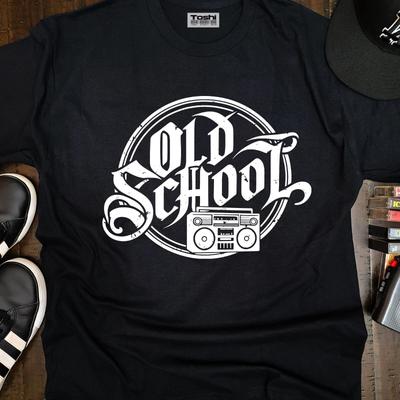 Old School Boombox Tee Unisex Adult T-Shirt Hip-Hop Fans Old-School Culture
