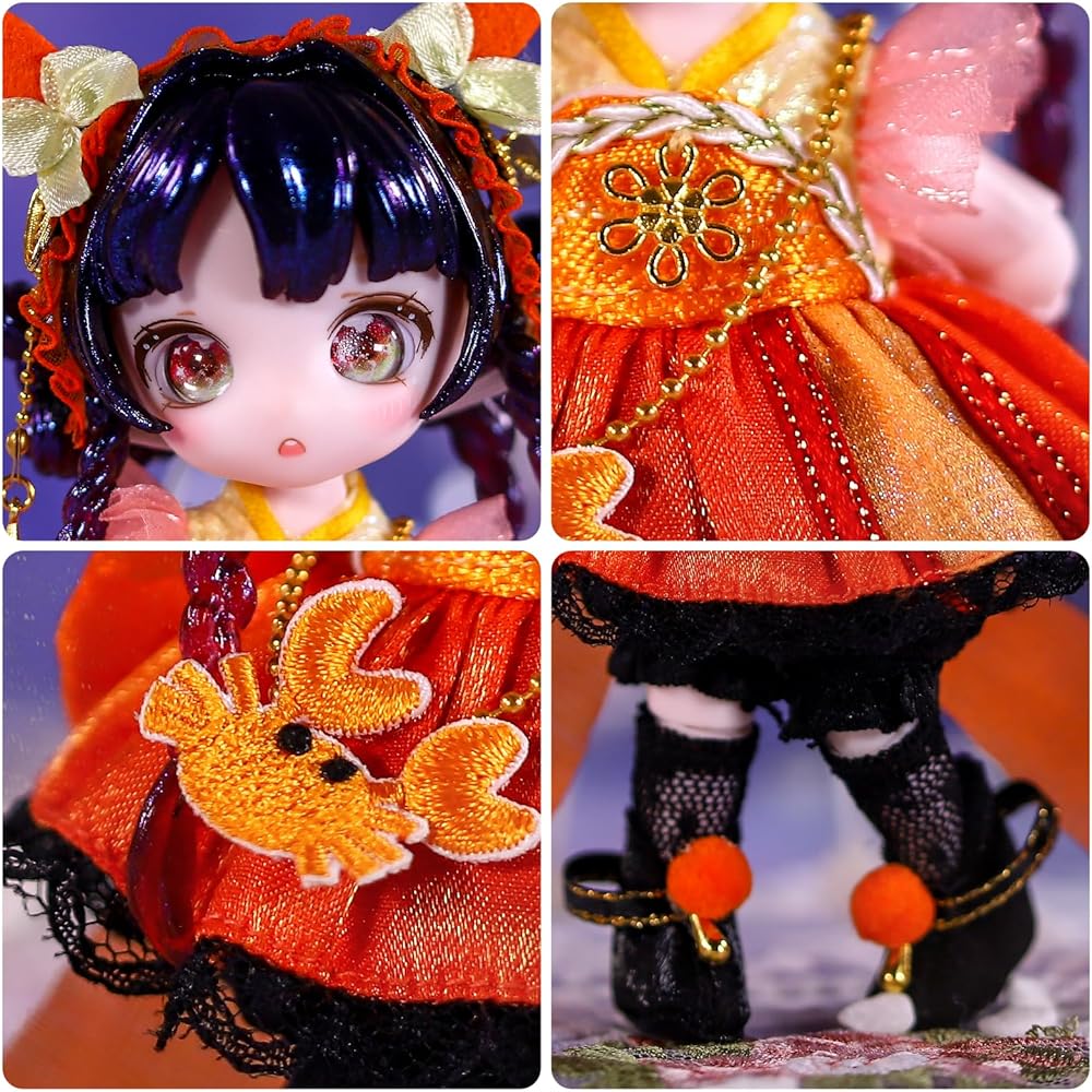 ICY Fortune Days BJD Doll 13cm Anime Style Gift Set Decorative DIY Exercise Collection for Girls 8+ Constellation Cancer
