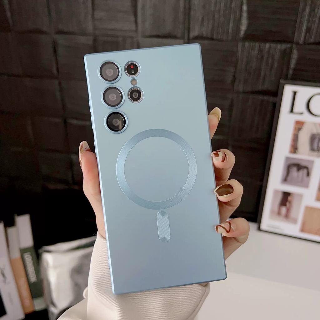 Luxury For Magsafe Magnetic Wireless Charge Phone Cases For Samsung Galaxy S23 S22 S21 Ultra S20 Fe Note 10 20 Ultra Cover