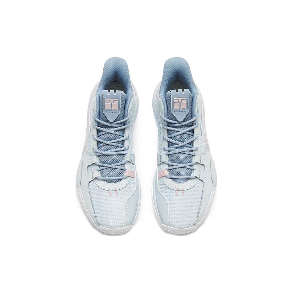 New Anta Anti Slip And Wear Resistant Rebound Low Top Performance Basketball Shoes Blue Pink 112241602-3