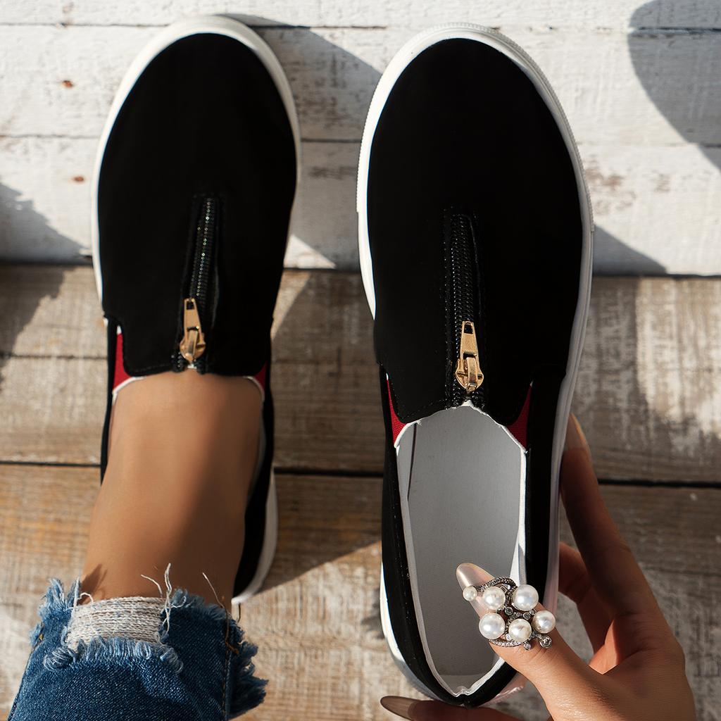 Shoes Woman Flats Casual Female Sneakers Round Toe Wedge Basket 2025 Dress Cute Big Size Summer Sports New Spring Flock
