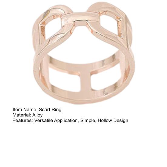 Hollow Scarf Ring Women Fashion Scarf Slide Ring Simple Silk Scarf Ring for Shirts Neckerchiefs Shawls T-Shirts