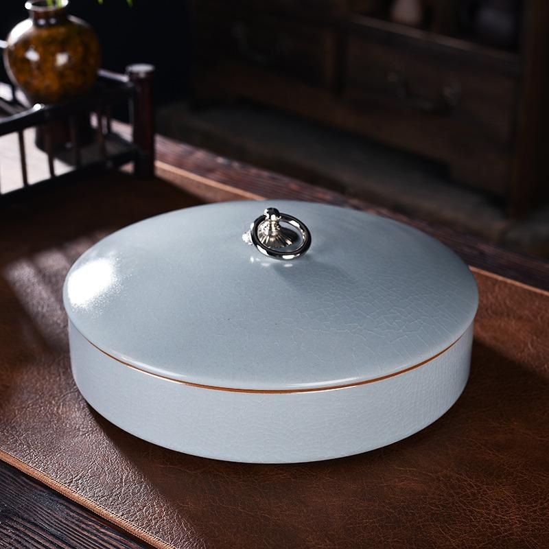 Pu'er Tea Cake Storage Box Home Decoration Tea Sealed Jar Moisture-proof Dust-proof Storage Cans Purple Sand Tea Storage Tank