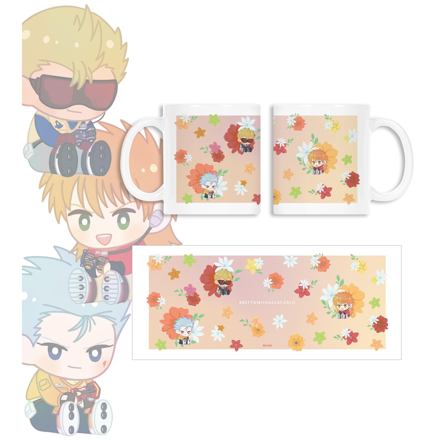 

TV Anime Kyodai and Carlo Botania Mug Bakusou Let s & Go!! Brett, Michael,