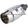 Spina per Rimorchio in Alluminio Europea a 7 Pin - Connettore Luci Posteriori per Traino RV/Trattore Standard UE