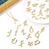 Fashion Gold Plated Letter Charms Alphabet A-Z Zircon Metal Letter Pendants For Jewelry Making DIY Bracelet Necklace Accessories