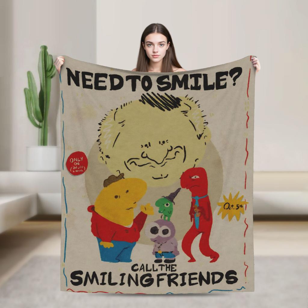 Smiling Friend Games Blanket Quality Warm Soft  Throw Blanket Spring Travel Office Home Decor Novelty Bedspread