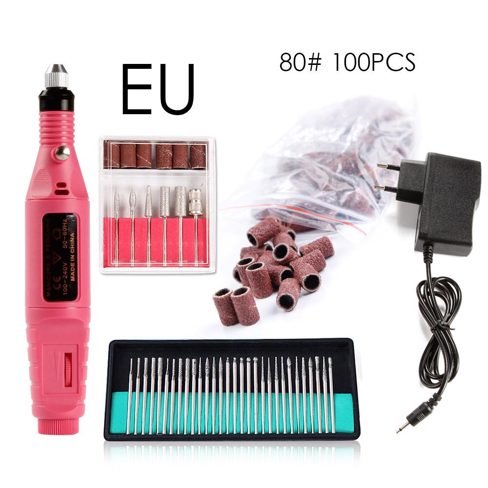 Nail Electric Nail File Apparatus for Manicure Nail Milling Drill Grinding Cutters Sanding Bands Set