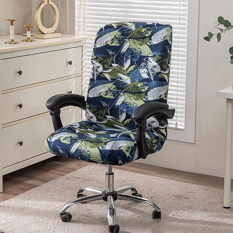 Neue Farbe Büro Reißverschluss Stuhlbezug Drehbar Computer Hotel Stuhlbezug Einteilig Armlehne Elastisch Chefsesselbezug