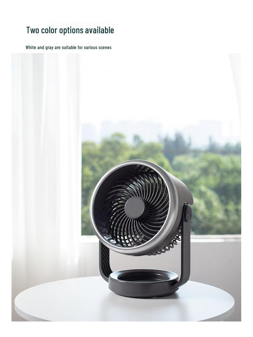 

USB Charging Desktop Air Circulator Fan with Display and Auto Oscillation 240*185*142 mm
