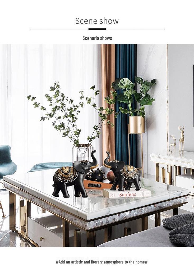 Creative Resin Elephant Ornament for Home Décor: Living Room, TV Cabinet, Entrance, or Wine Cabinet
