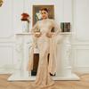 Elegant Sequined Long-Sleeve Evening Gown for Women