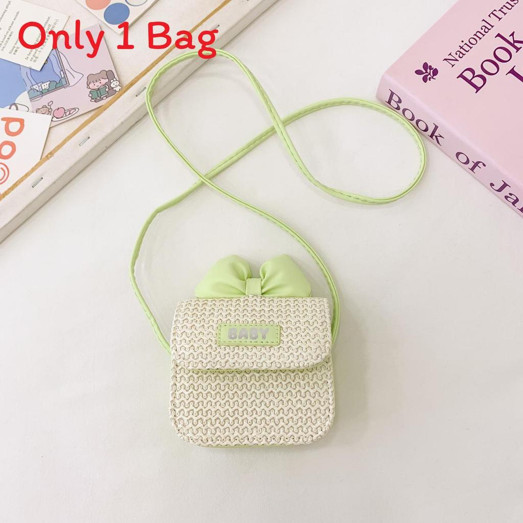 Kids Butterfly Knot Mini Shoulder Bag With Breathable Acrylic Material For Daily Use