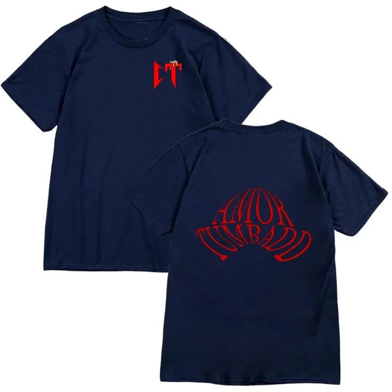 Men's Loose Fashion Pattern Summer Short Breath Solid Color T-shirt Pure Cotton European Fashion Casual Men's Top