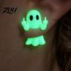 Novelty Gift for Friends 1 Pair Halloween Earrings Women, Glow in The Dark Ghost Personalized Daily Wear Earrings, Cute Spooky Jewelry Gifts