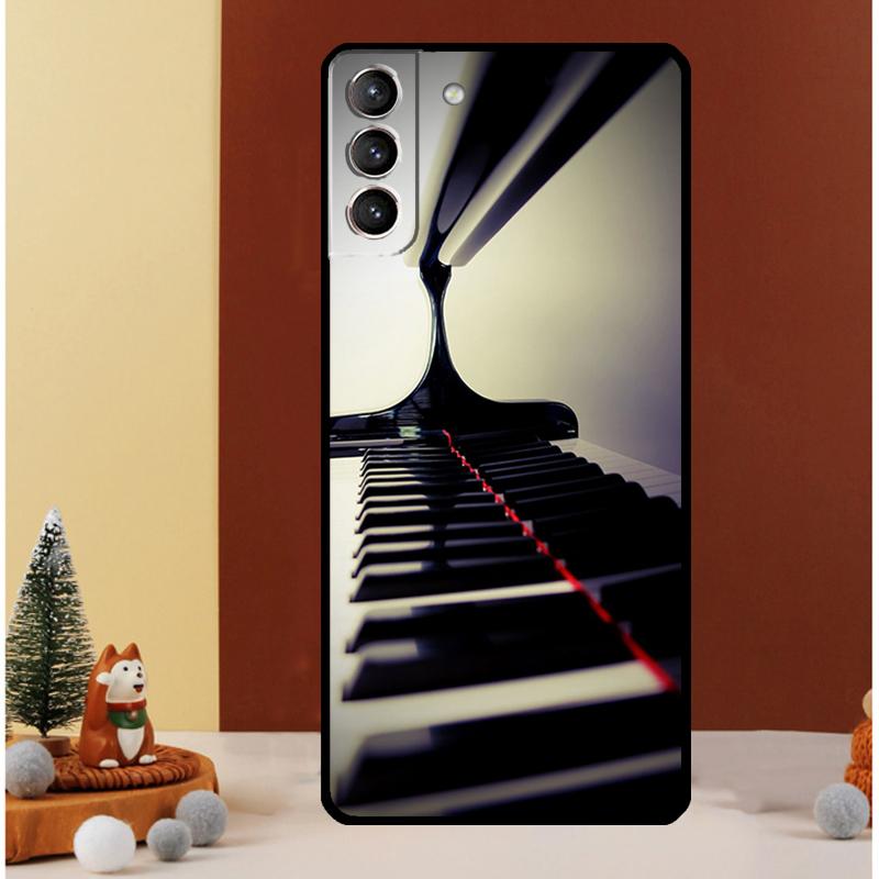 Piano Keys Musical Case For Samsung Galaxy S24 S26 Ultra S22 S23 S25 Ultra S20 S21 Plus S10 S25 FE Cover Funda