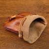 Kopfschicht Rindsleder Geldbörse, Handpolierte Tragbare Münzbörse, Zugbeutel, Kleingeld Ledertasche, Schreibtischtasche, Retro-Stil