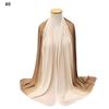 Fashion Elastic Mercerized Cotton Modal Headscarf Hand Painted Dyeing Two Color Gradient Scarf Muslim Woman Cotton Jersey Hijabs