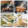 Food Clamps Stainless Steel Clamps with Heat Resistant Handle for Frying Steak Bread Grill Food Vegetable Clamps Cooking Tongs