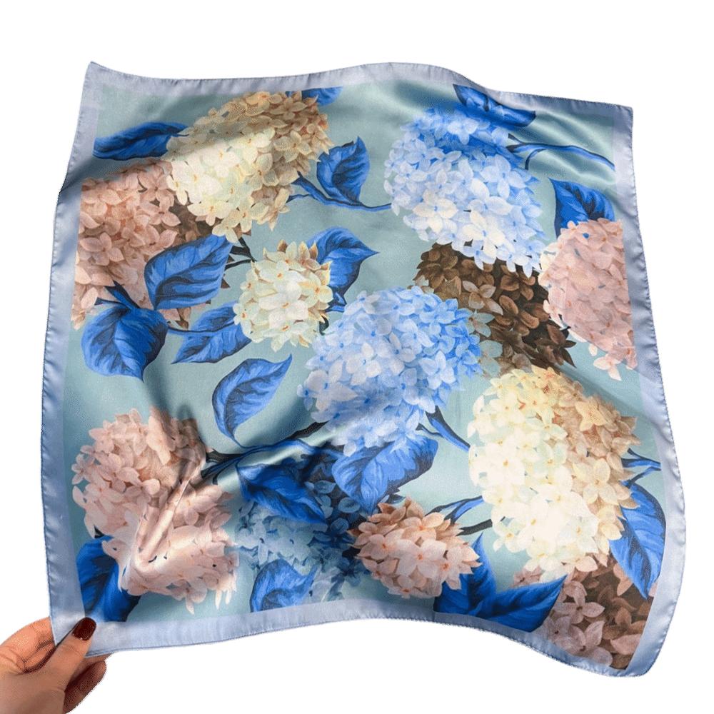 Floral Print Bandana Scarf Soft Neckerchief Scarf Fashion Hijab Scarf Women
