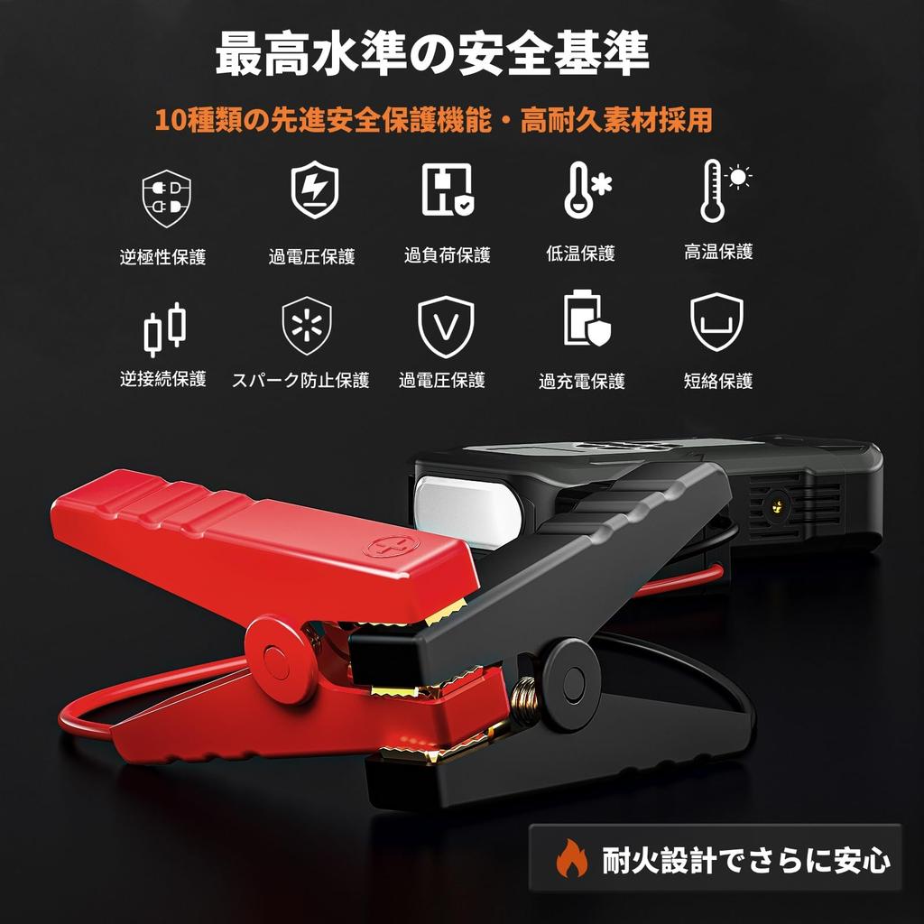 DYEETIC Jump Pump with Air Compressor for 12V 5000A Peak Current with All Gasoline and Diesel Electric Engine Starter for Emergency Mobile LED