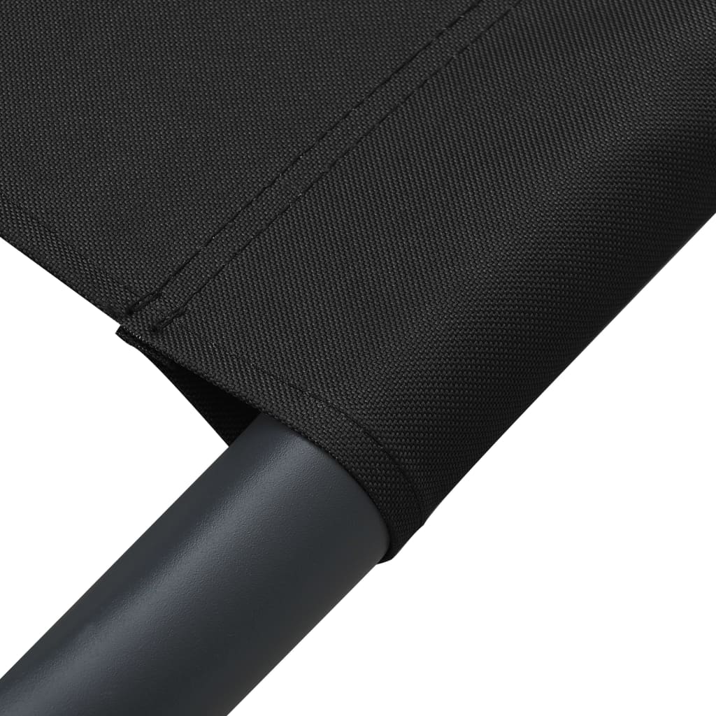Sun Lounger Fabric Black