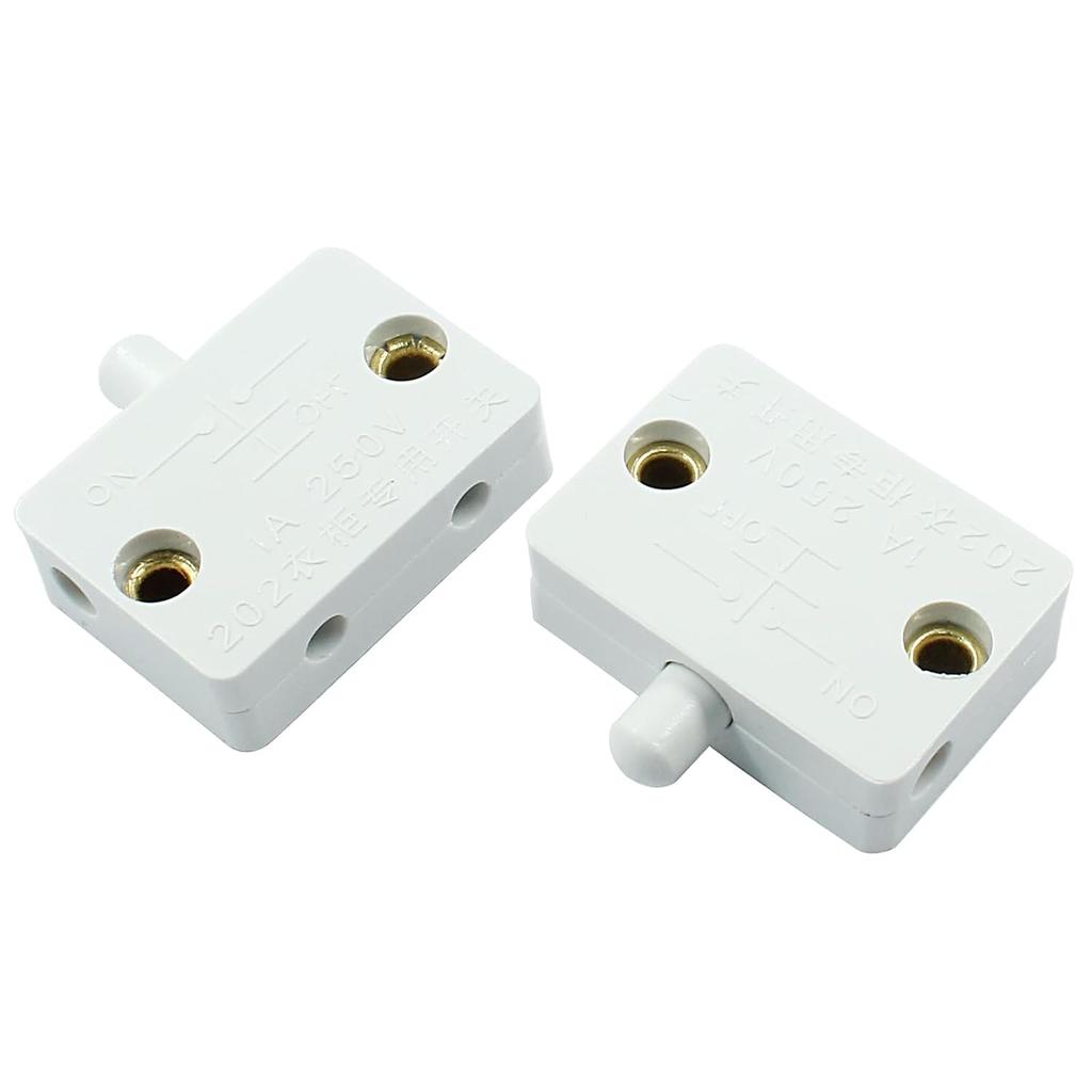 Hordion 2Pcs Cabinet Door Switch, Closet Light Wardrobe Touch Switches for Cabinet Closet Wardrobe Pantry Light On Off Switch Applicable to 12V 24V