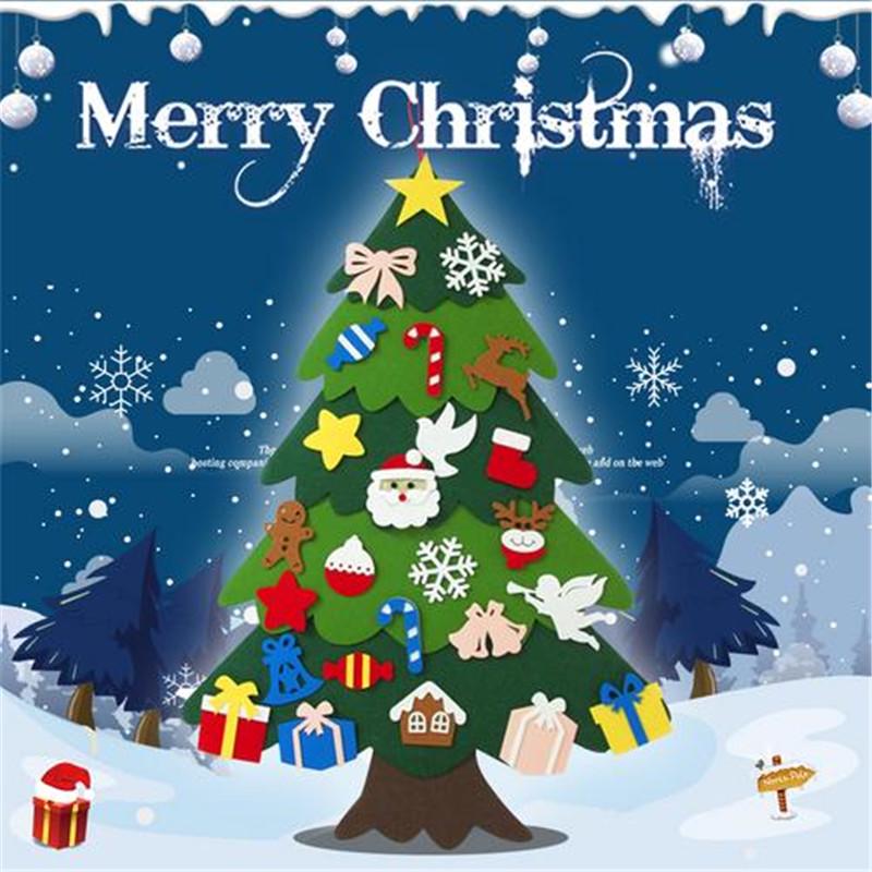 Felt Christmas Tree Wall Hanging DIY Christmas Tree Decorations for Holiday Party