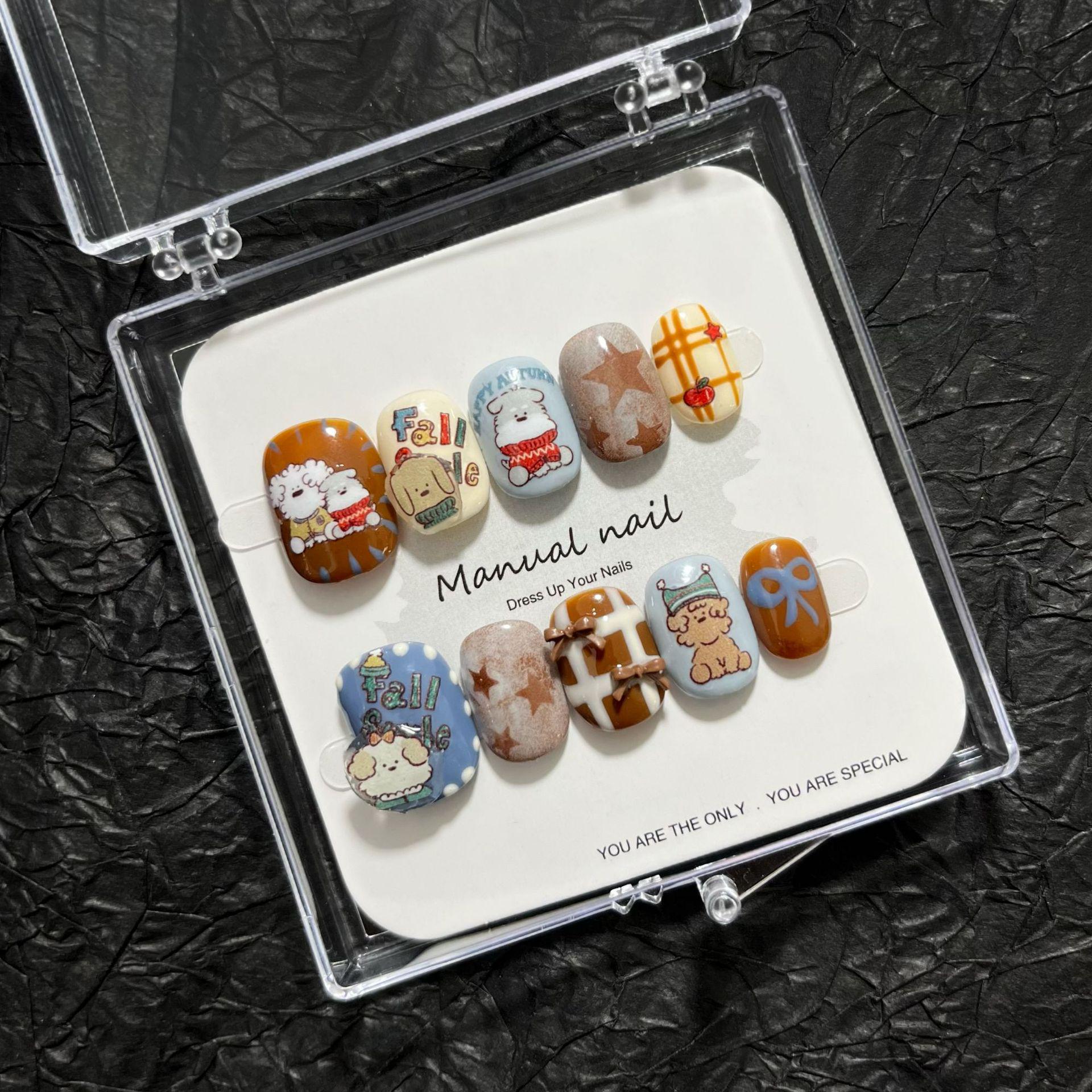 

Handmade Cartoon Girl Nail Art Stickers A660 - Removable and Wearable Small