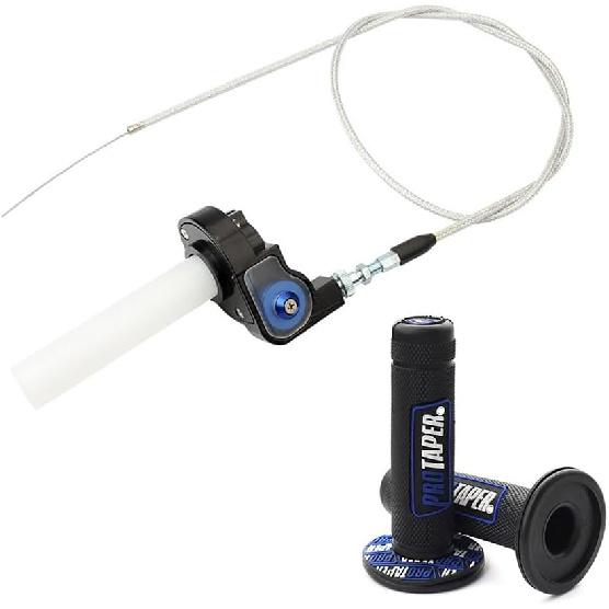 Linekong 7/8" 22Mm Twist Throttle Grips Cable For CRF KLX TTR 110 125 150 200 250 Cc Dirt Pit Bike (Red